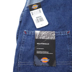 Dickies Denim Bib Overalls, Size M, Indigo Blue, Stonewash, 8396SNB, Made in Mexico, Unused