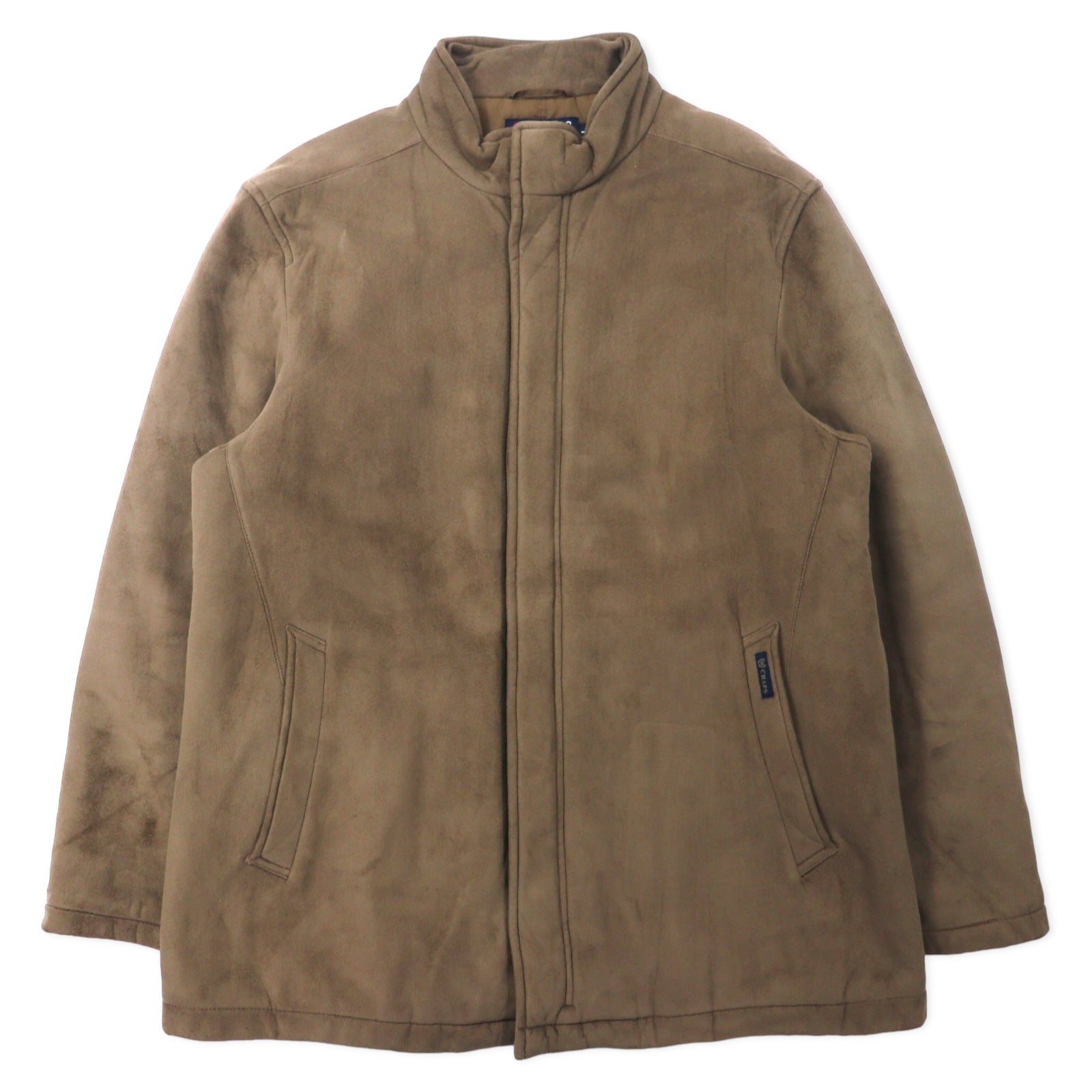 日本然リトテ-古着オンライン-CHAPS フェイクスエードレザー インサレーションジャケット コート 中綿 L ベージュ ポリエステル-CHAPS Fake SUEDE Leather Puffer Jacket COAT Footwear L Beige Polyester