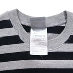 Carhartt Crew Neck Sweatshirt S Grey Striped Cotton Made in Turkey