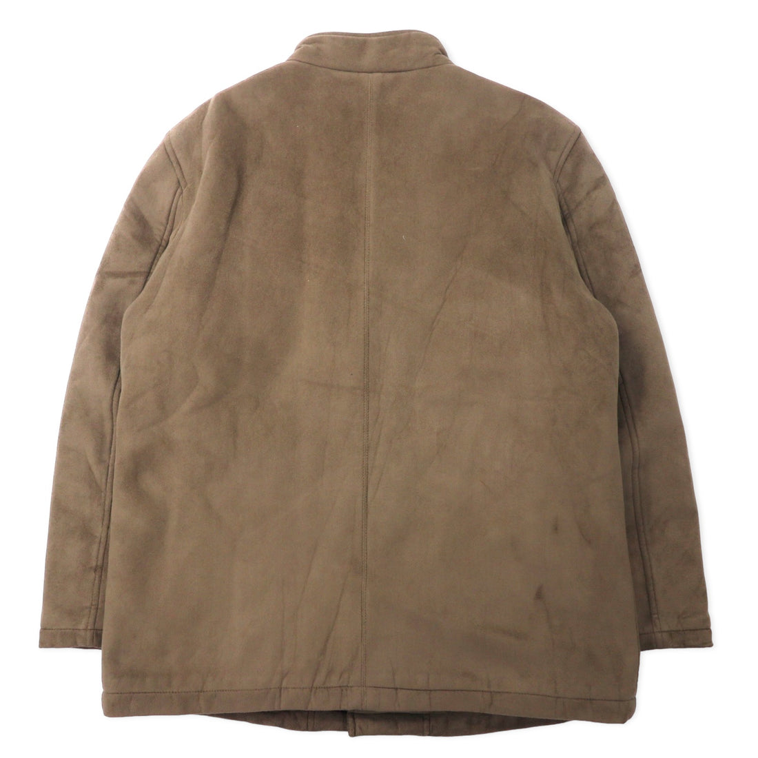 CHAPS Faux Suede Leather Insulation Jacket Coat Filling L Beige Polyester