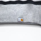 Carhartt Crew Neck Sweatshirt S Grey Striped Cotton Made in Turkey