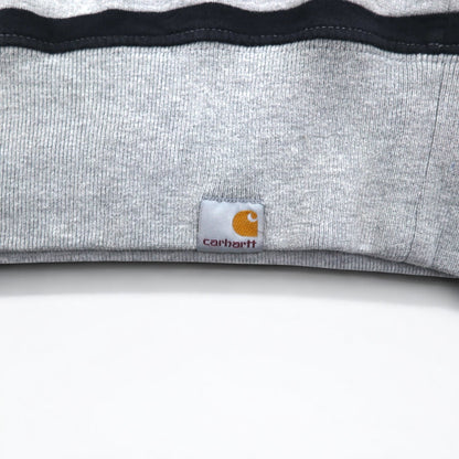 carhartt クルーネック スウェット S グレー ボーダー コットン トルコ製