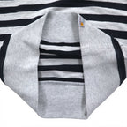 Carhartt Crew Neck Sweatshirt S Grey Striped Cotton Made in Turkey
