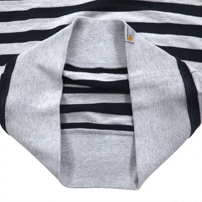 carhartt クルーネック スウェット S グレー ボーダー コットン トルコ製