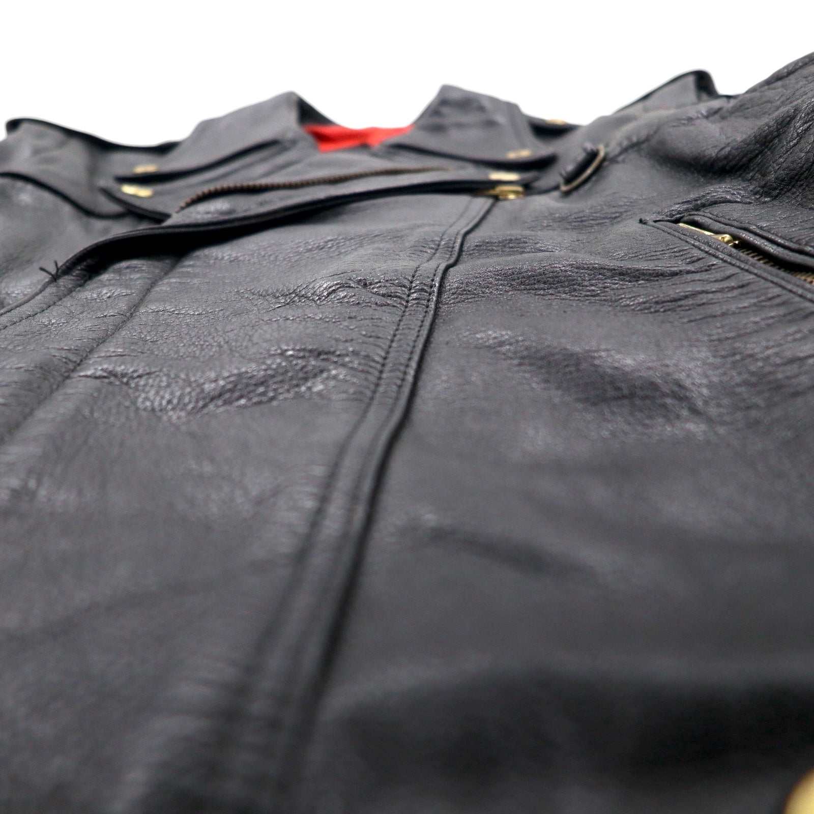 LEATHER AND FUR 102 Convertible 2-Way Double Rider Leather Jacket/Vest, Size M, Cowhide Leather with Detachable Arms