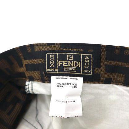 FENDI イタリア製 ヴィンテージ ズッカ柄 スラックス パンツ L ブラウン 総柄 mare 未使用品