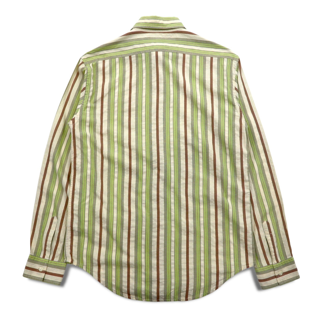 POLO JEANS CO. RALPH LAUREN 90s Multi-stripe shirt L Green Cotton