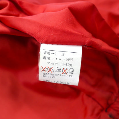 LEATHER AND FUR 102 コンバーチブル 2WAY ダブル ライダース レザージャケット ベスト M 牛革 アーム着脱可