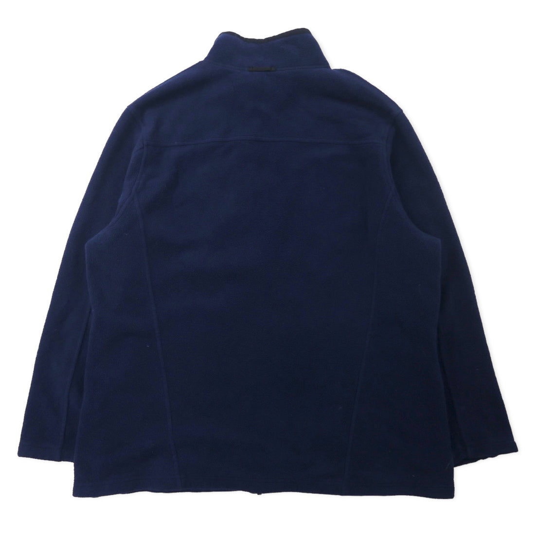 Eddie Bauer Made in Canada Full Zip Fleece Jacket XL Navy Polyester One Point Logo Embroidery