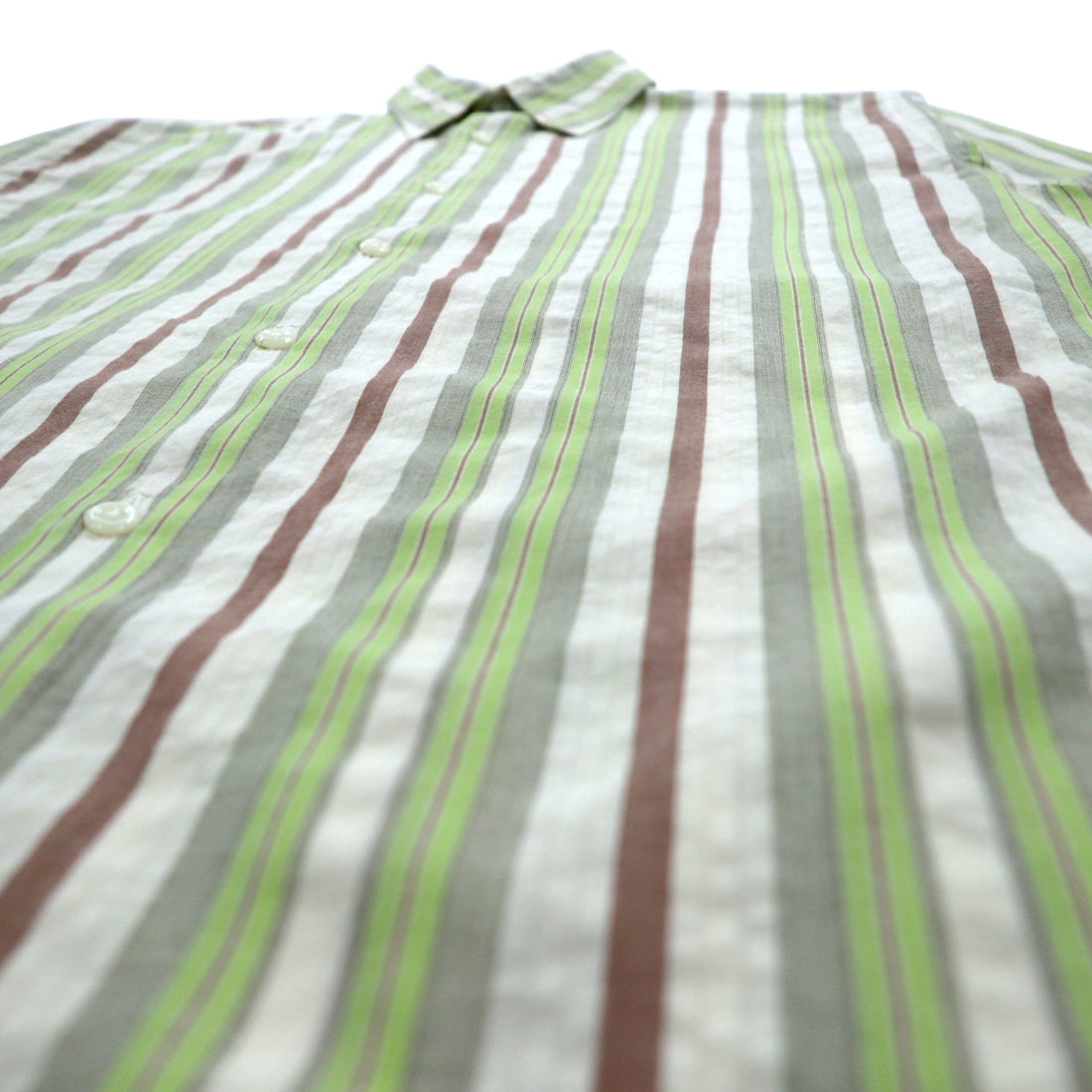 POLO JEANS CO. RALPH LAUREN 90s Multi-stripe shirt L Green Cotton