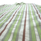 POLO JEANS CO. RALPH LAUREN 90s Multi-stripe shirt L Green Cotton