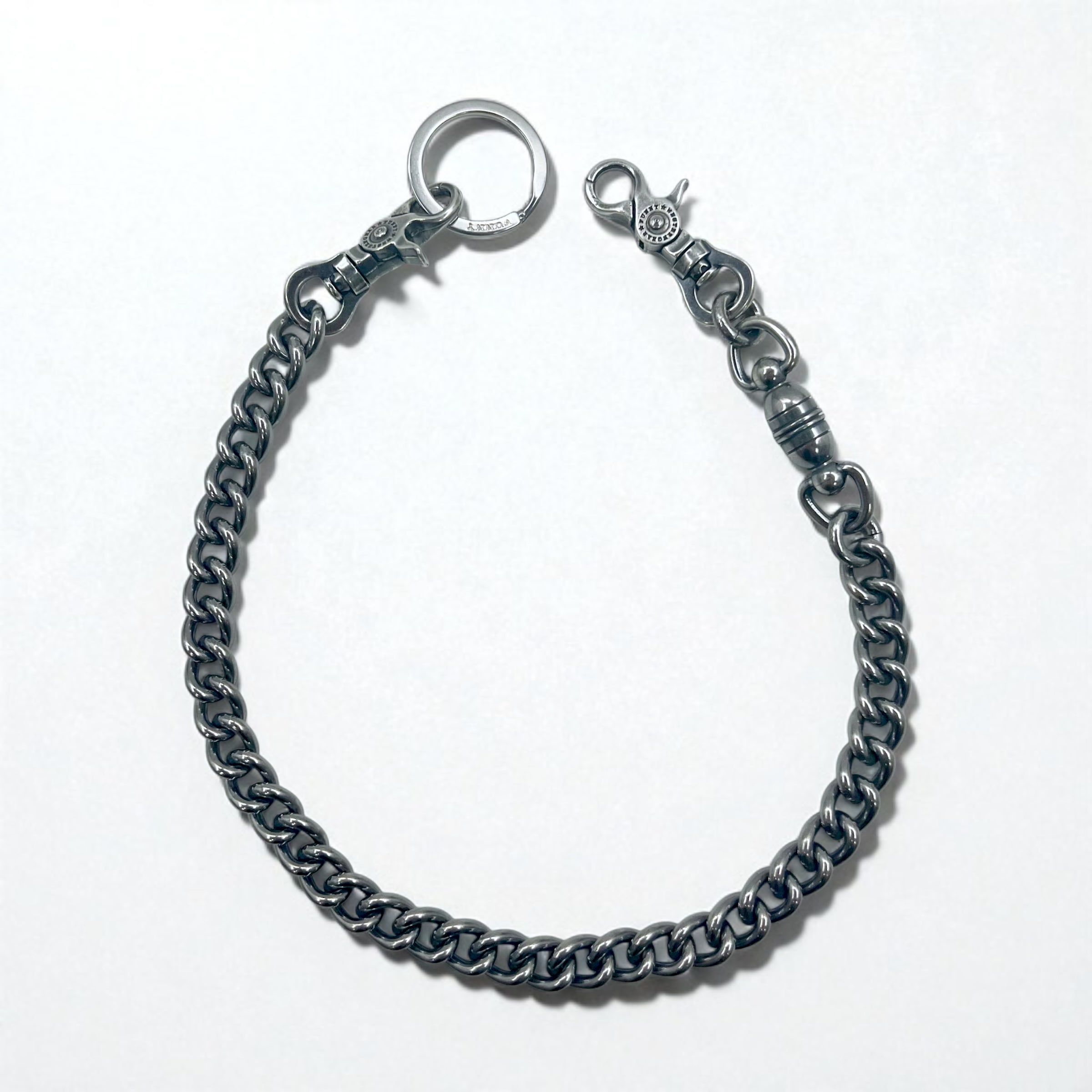 FUNNY Wallet Chain Key Ring Silver Metal SUS304