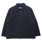 日本然リトテ-古着オンライン-DOCKERS 90年代 フェイク ムートンジャケット XL ブラック ポリエステル-DOCKERS 90's Fake Shearling Jacket XL Black Polyester