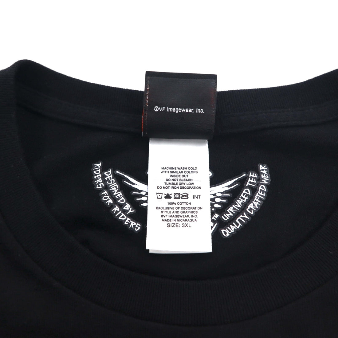 HARLEY DAVIDSON スカル バックプリント Tシャツ 3XL ブラック コットン BLACK JACK ニカラグア製