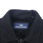 DOCKERS (Levi's) 90s faux mouton jacket, XL, black, polyester.