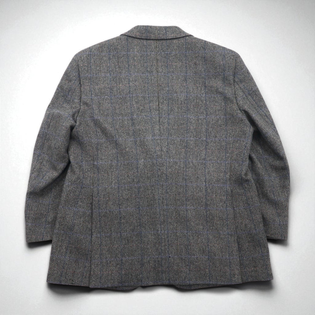 BURBERRY 100% Cashmere 2B Tweed Jacket, Size S, Gray Check, Made in Japan