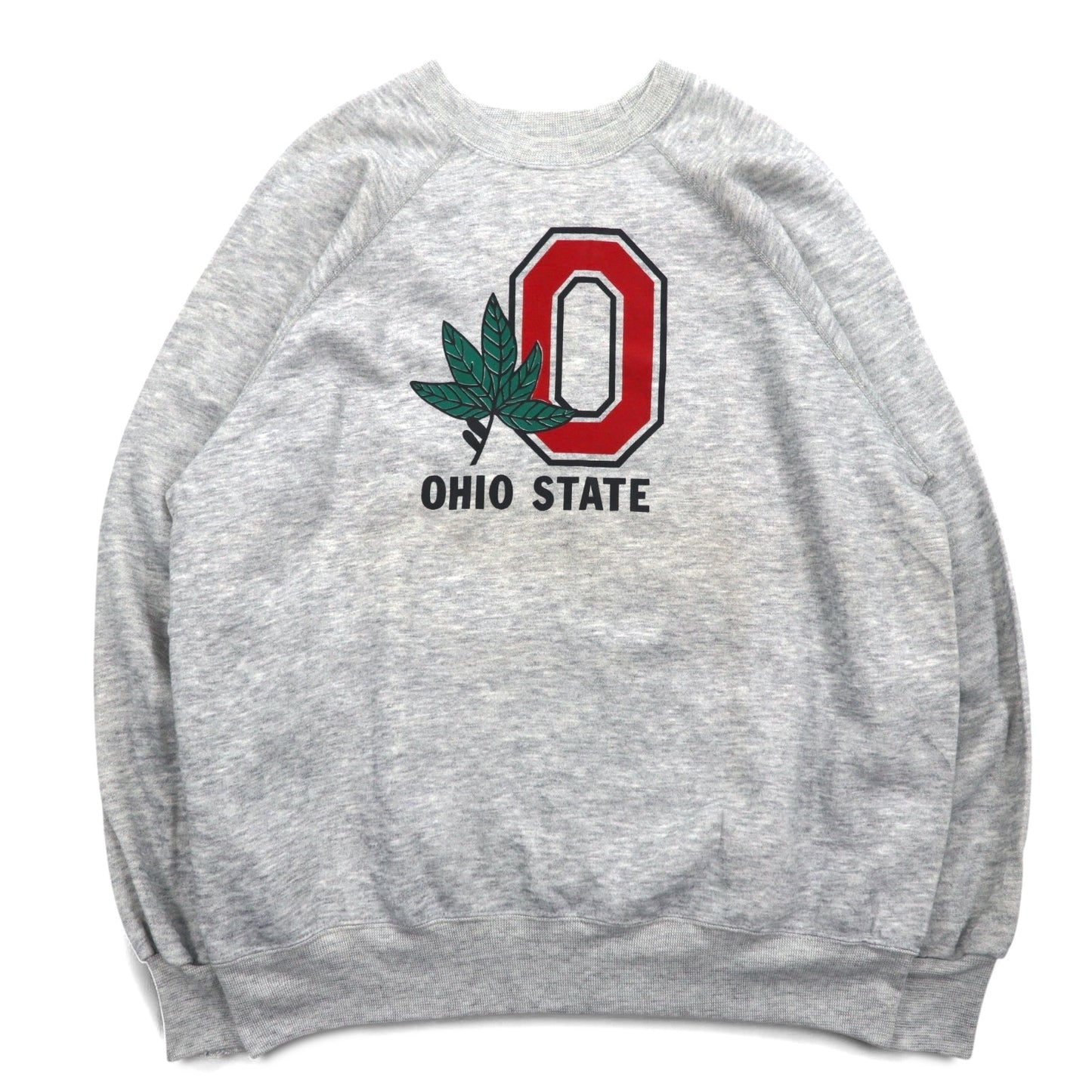 Made in USA 90s BASSETT-WALKER College Print Sweatshirt 3XL Grey OHIO STATE
