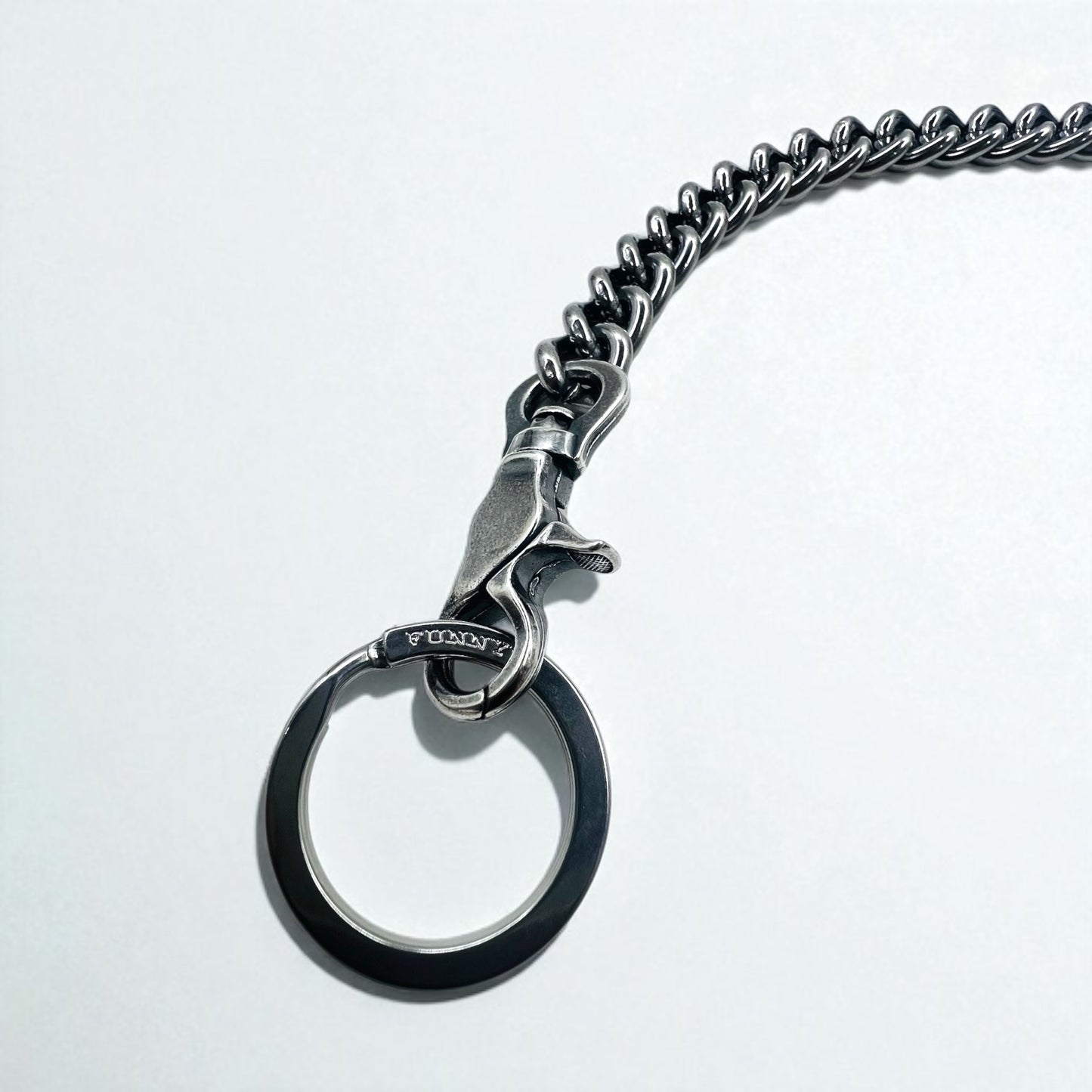 FUNNY ウォレットチェーン キーリング シルバー メタル SUS304