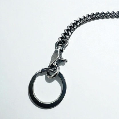 FUNNY ウォレットチェーン キーリング シルバー メタル SUS304