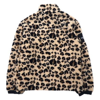THE NORTH FACE RIMO FLEECE JACKET S Beige Leopard Leopard Print 