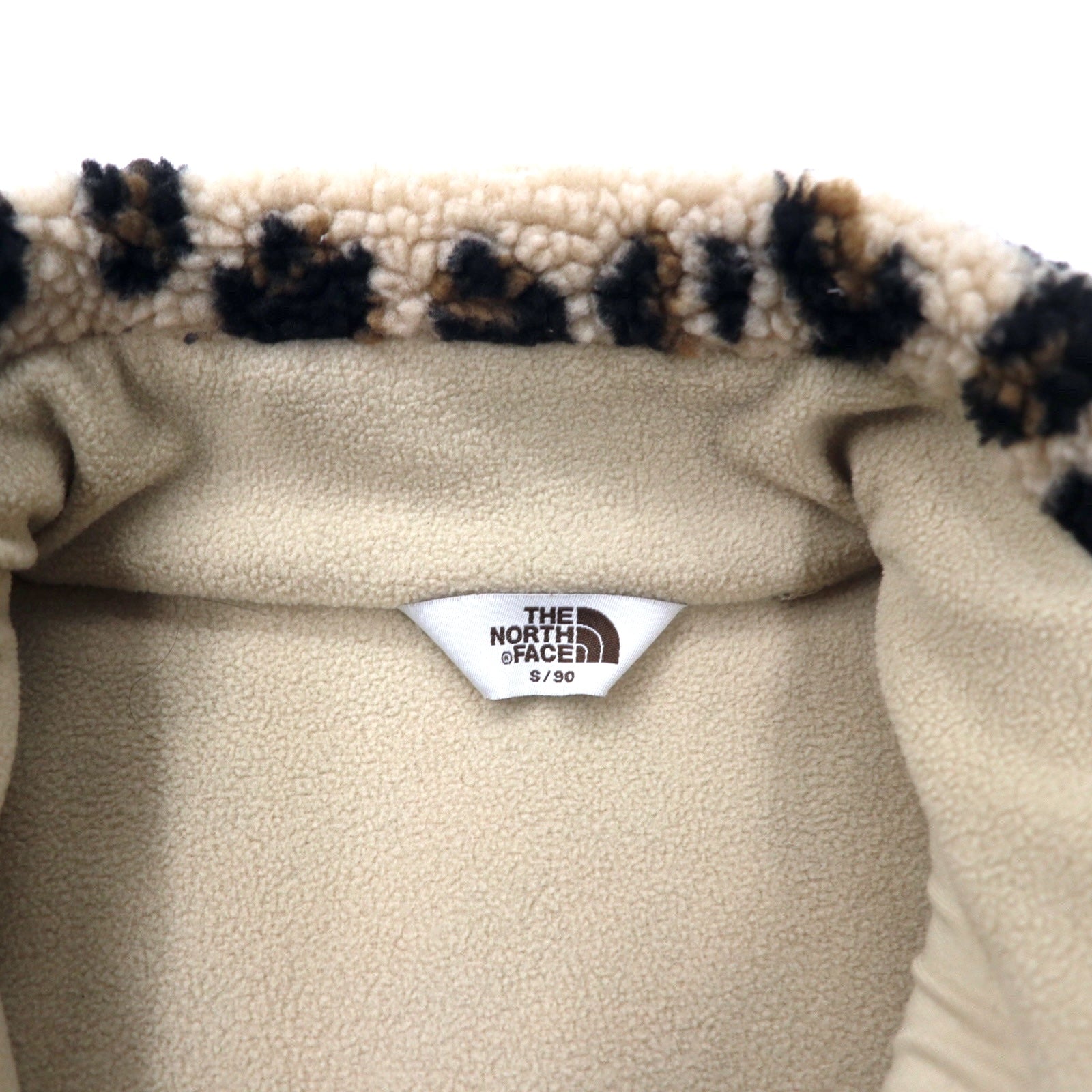 THE NORTH FACE RIMO FLEECE JACKET S Beige Leopard Leopard