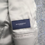 BURBERRY 100% Cashmere 2B Tweed Jacket, Size S, Gray Check, Made in Japan