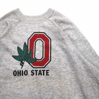 Made in USA 90s BASSETT-WALKER College Print Sweatshirt 3XL Grey OHIO STATE