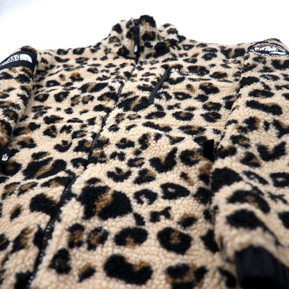 THE NORTH FACE RIMO FLEECE JACKET S Beige Leopard Leopard Print 