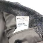 BURBERRY 100% Cashmere 2B Tweed Jacket, Size S, Gray Check, Made in Japan