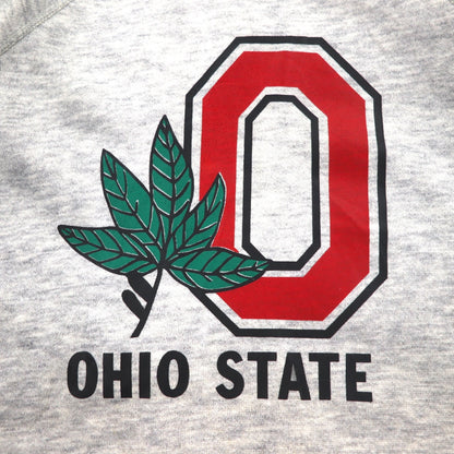 Made in USA 90s BASSETT-WALKER College Print Sweatshirt 3XL Grey OHIO STATE