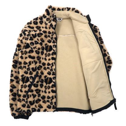 THE NORTH FACE RIMO FLEECE JACKET S Beige Leopard Leopard Print 