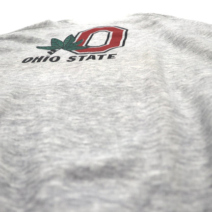 Made in USA 90s BASSETT-WALKER College Print Sweatshirt 3XL Grey OHIO STATE