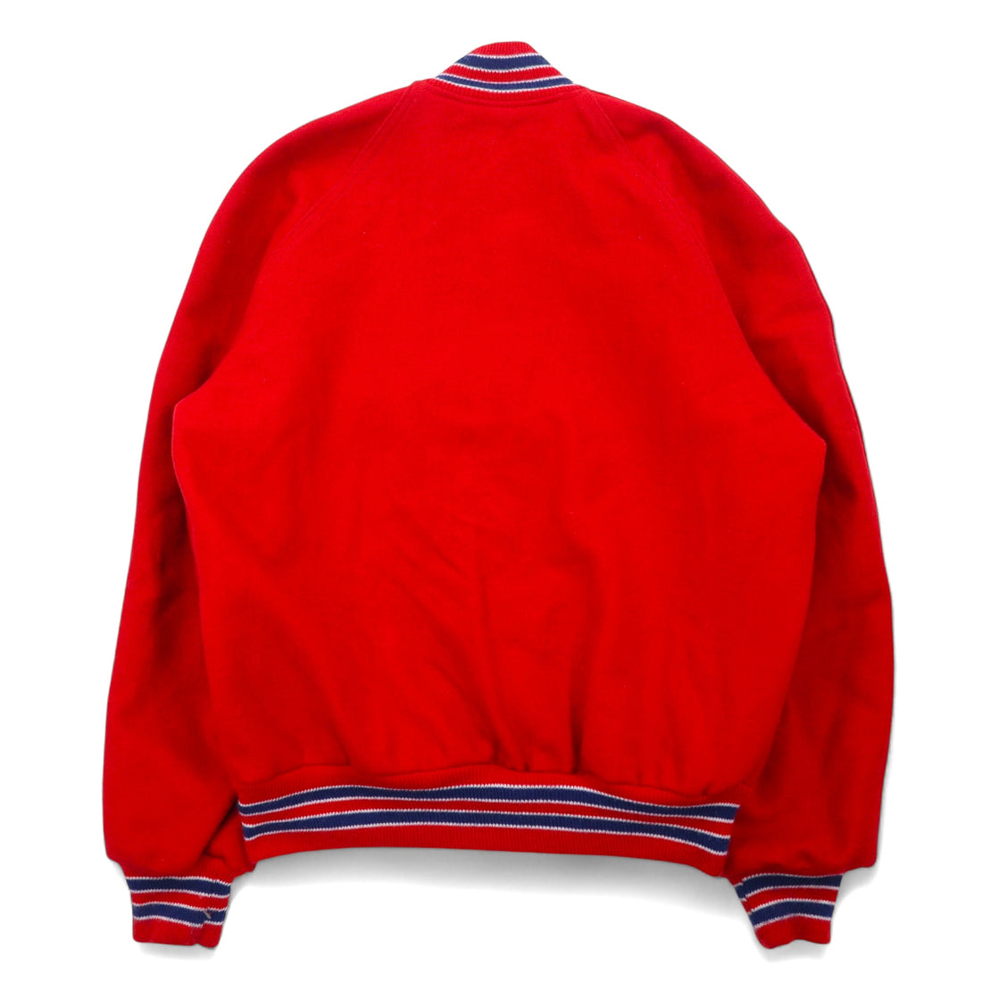 Made in USA 80s HOWE ATHLETIC APPAREL Melton Varsity Jacket L Red Wool College Patch