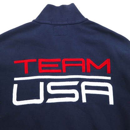 Polo by Ralph Lauren USA製 リバースウィーブ スウェット トラックジャケット ジャージ L ネイビー