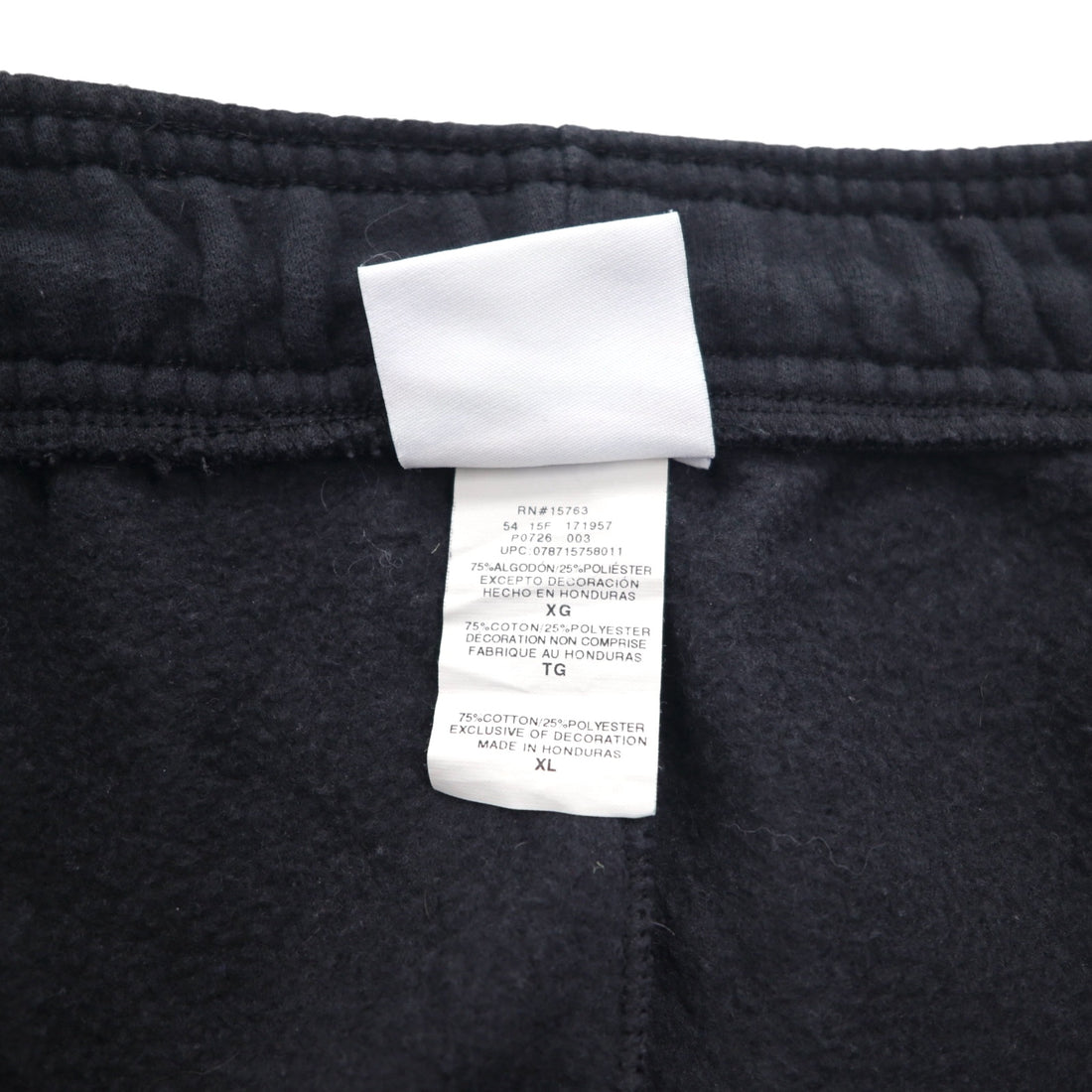 Champion Wide Sweatpants XL Black Cotton Polyester Made in Honduras