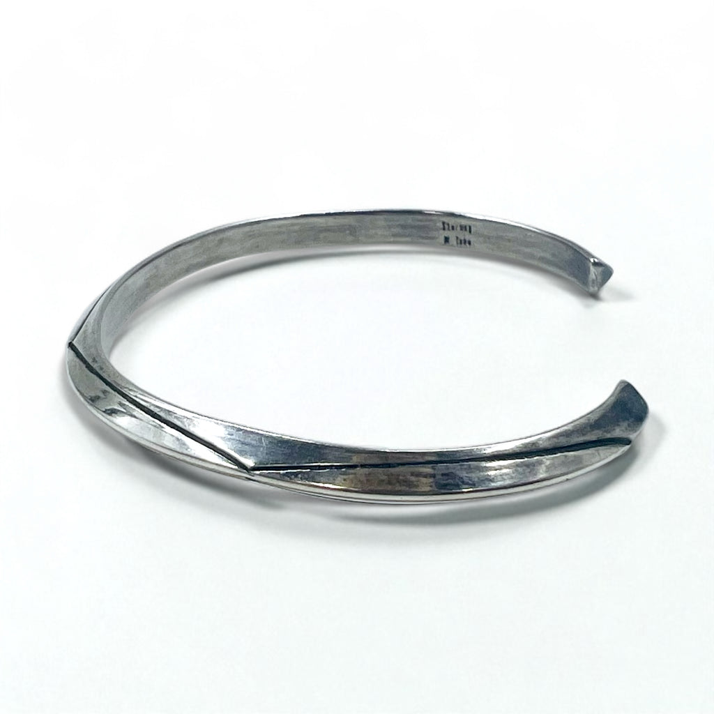 Navajo Elaine Tahe Sterling Cuff Bracelet, Indian Jewelry, Silver Bangle
