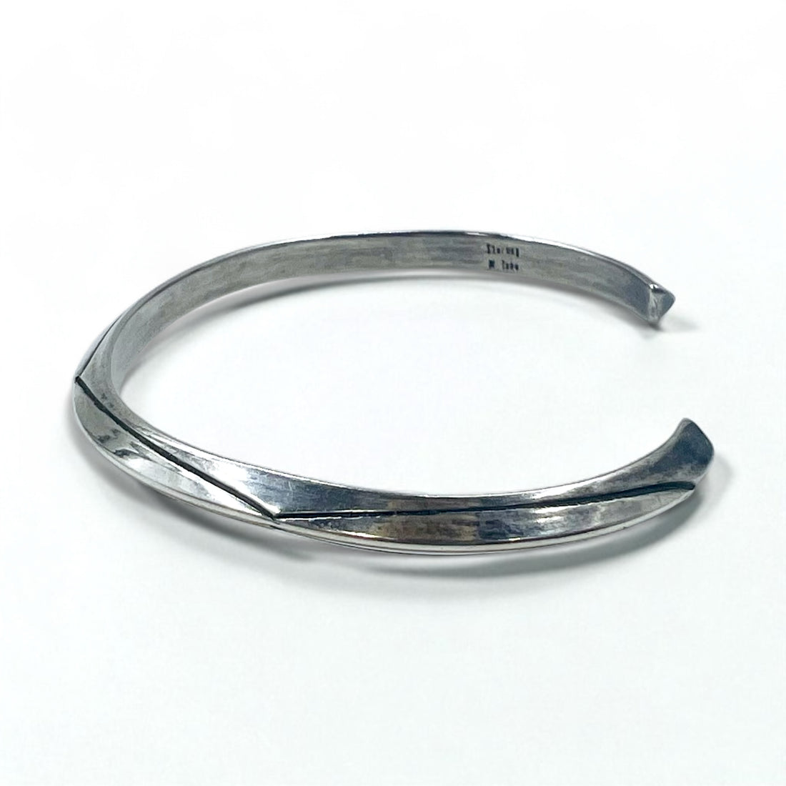 Navajo Elaine Tahe Sterling Cuff Bracelet, Indian Jewelry, Silver Bangle