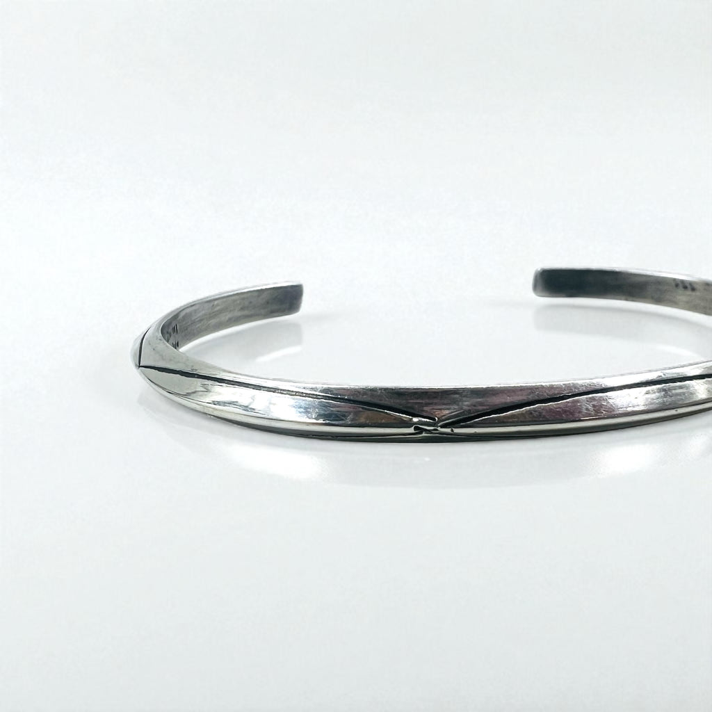 Navajo Elaine Tahe Sterling Cuff Bracelet, Indian Jewelry, Silver Bangle