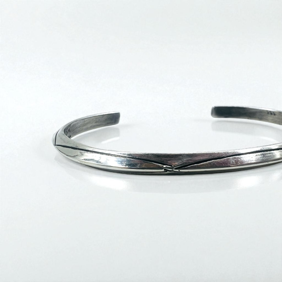 Navajo Elaine Tahe Sterling Cuff Bracelet, Indian Jewelry, Silver Bangle