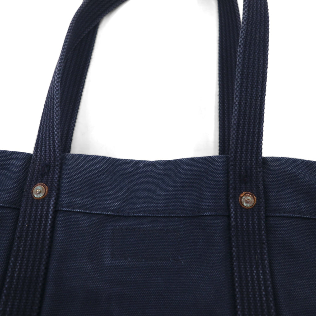 POLO RALPH LAUREN Big Pony Embroidered Canvas Tote Bag in Navy