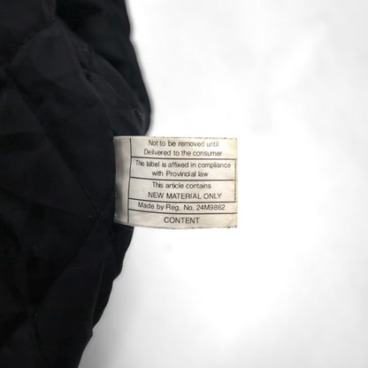 90s Vintage Varsity Jacket Rivers End レザー切替 スタジャン XL ブラック 刺繍 USA企業 JOHN WOOD