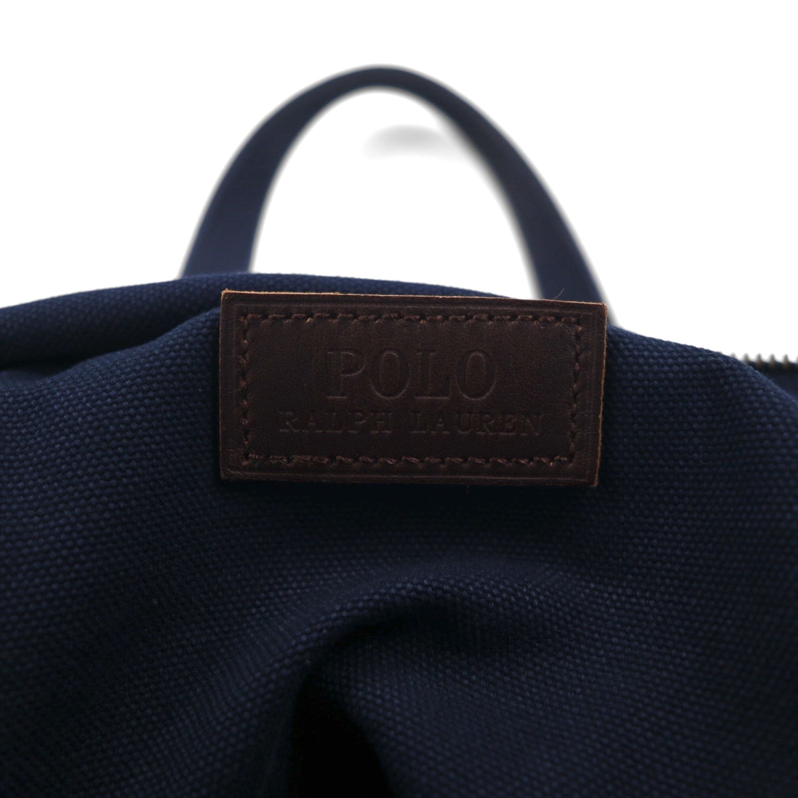 POLO RALPH LAUREN Big Pony Embroidered Canvas Tote Bag in Navy