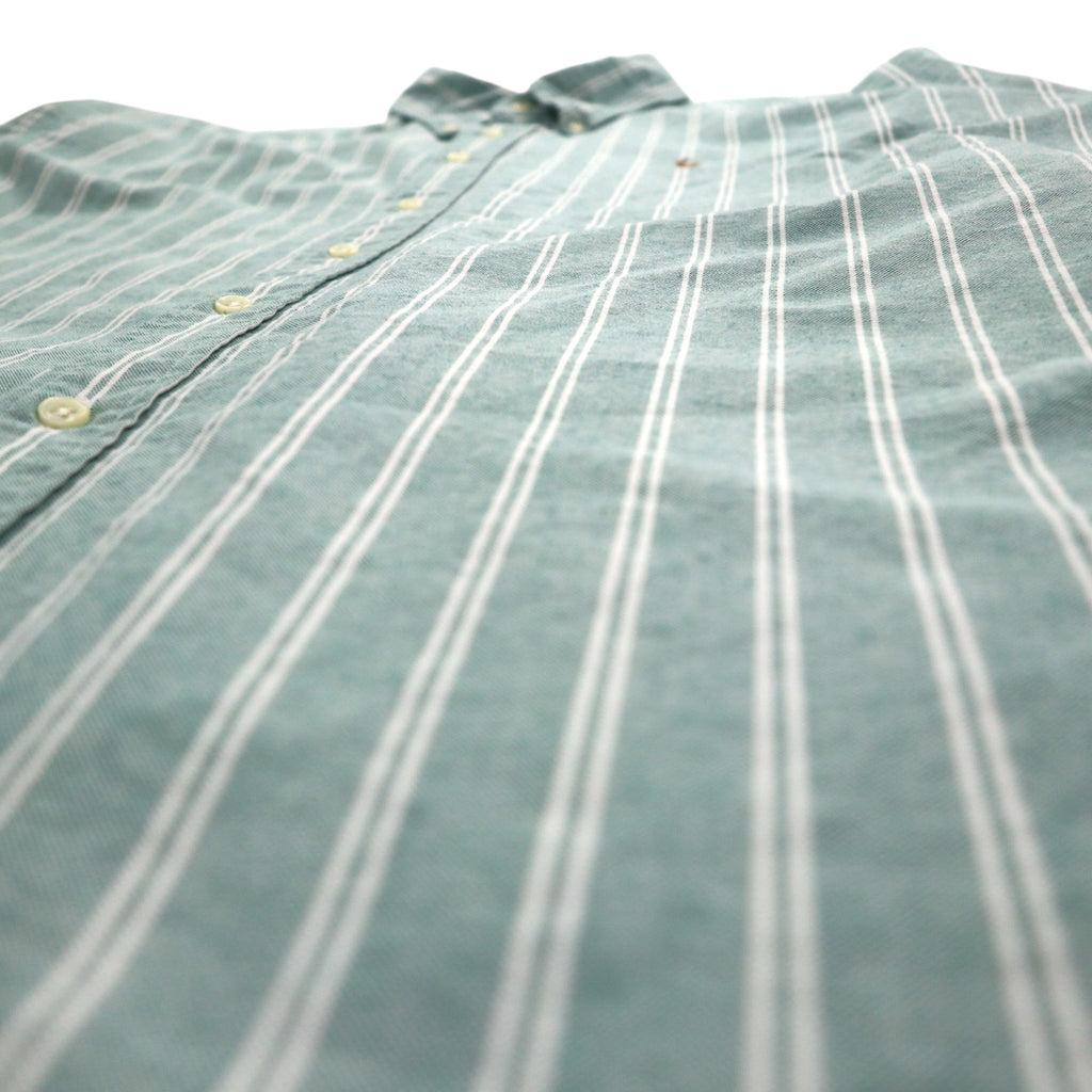 Ralph Lauren 90s Oxford Button-Down Shirt, XL, Green, Striped, Small Pony Embroidery