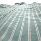 Ralph Lauren 90s Oxford Button-Down Shirt, XL, Green, Striped, Small Pony Embroidery