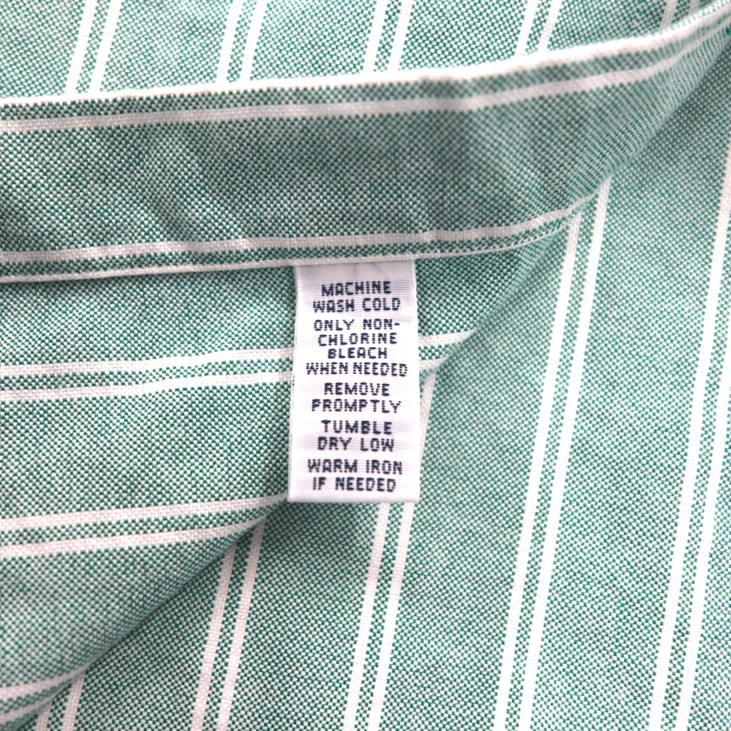Ralph Lauren 90s Oxford Button-Down Shirt, XL, Green, Striped, Small Pony Embroidery