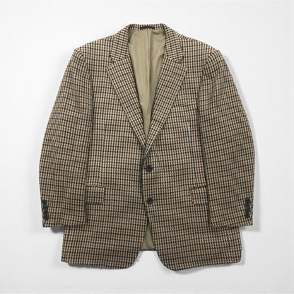 BURBERRY ガンクラブチェック ツイードジャケット 2B テーラードジャケット M ブラウン ウール