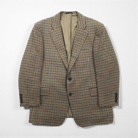 BURBERRY ガンクラブチェック ツイードジャケット 2B テーラードジャケット M ブラウン ウール