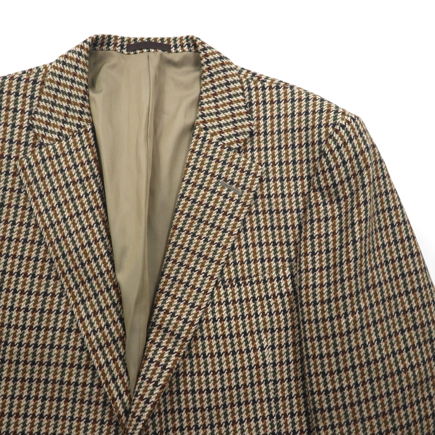 BURBERRY ガンクラブチェック ツイードジャケット 2B テーラードジャケット M ブラウン ウール