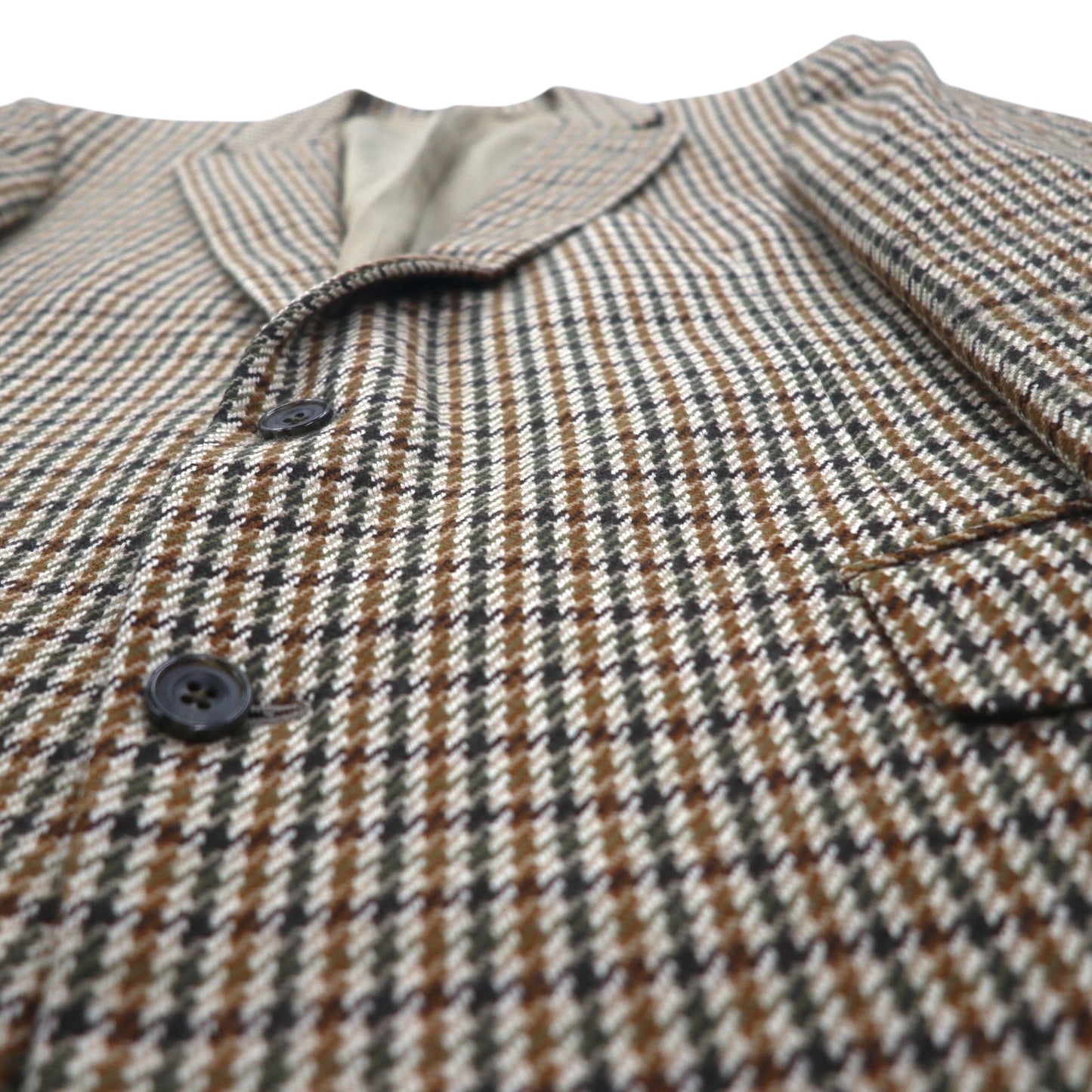 BURBERRY ガンクラブチェック ツイードジャケット 2B テーラードジャケット M ブラウン ウール