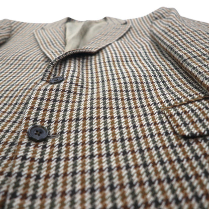 BURBERRY ガンクラブチェック ツイードジャケット 2B テーラードジャケット M ブラウン ウール